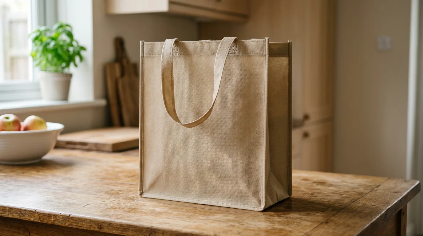 Reusable shopping bag made from PP spunbond nonwoven fabric — structured carrying bag